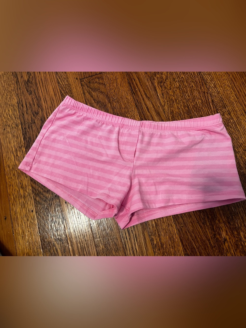 Brandy Melville Pink Striped Boxer Underwear